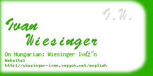 ivan wiesinger business card